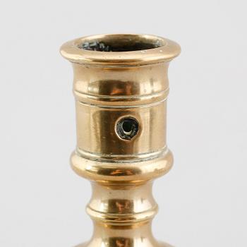LJUSSTAKE, mässing, barock, 1600-/1700-tal.