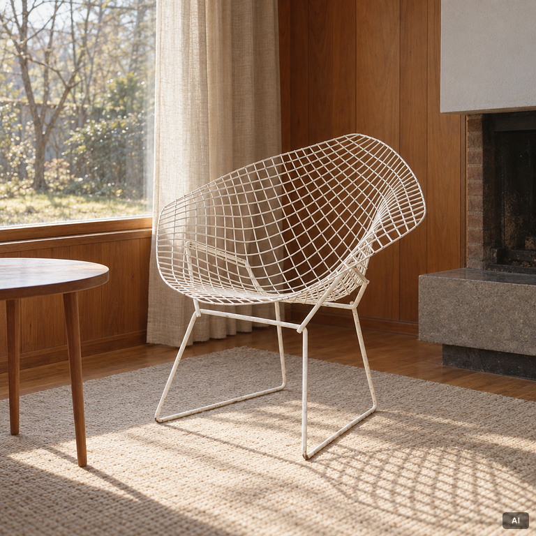 Harry Bertoia, a 'Diamond Chair'.