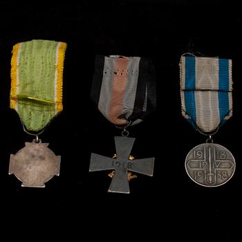 MEDALJER, 3, st, Frihetskriget, Finland 1918.