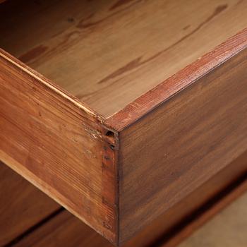 A late gustavian chest of drawers, ca 1800.