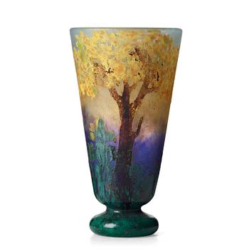 27. DAUM, an Art Nouveau cameo glass vase, Nancy France.