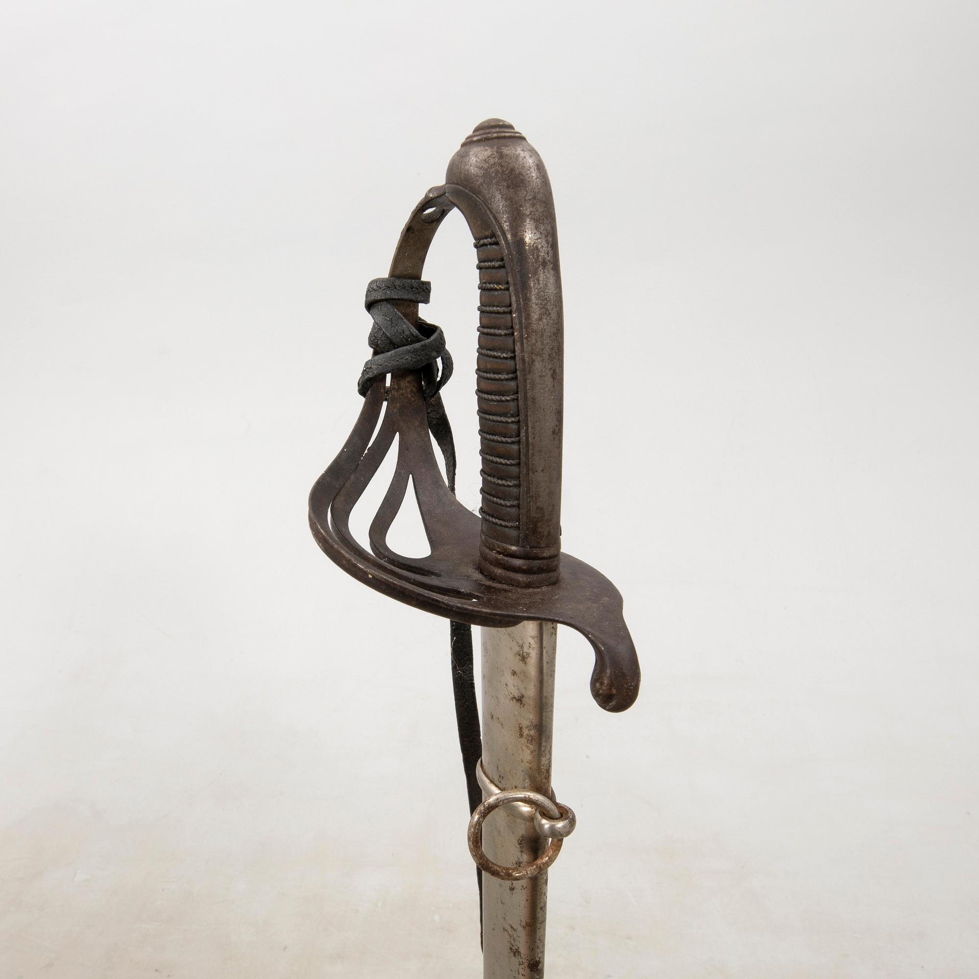 Sabre, French, 1882 for infantry, African model, with scabbard.