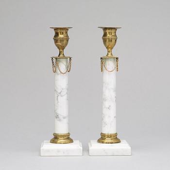 A pair of Gustavian-style candlesticks, 20th ct.