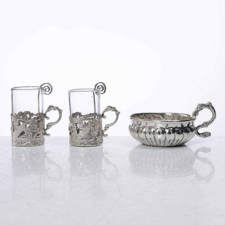 Silver, 11 pieces, including AJ Lignell, Sundsvall, active 1806-1824.