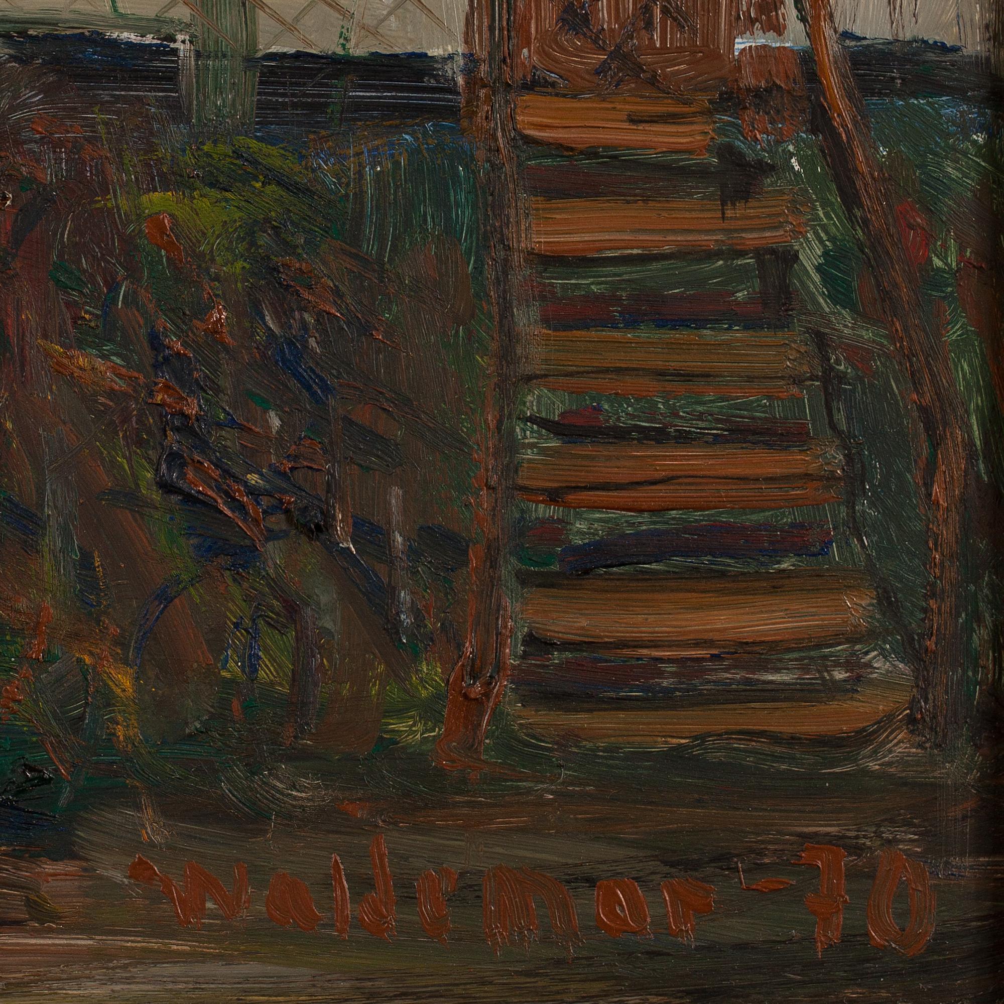 ÅKE WALDEMAR LARSSON, olja på pannå, signerad och daterad -70.