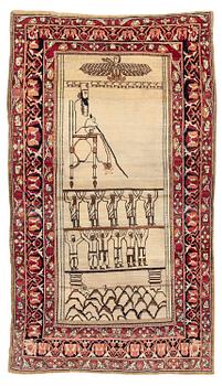 419. Matta, antik Kirman Laver, Södra Persien, ca 205 x 116 cm.