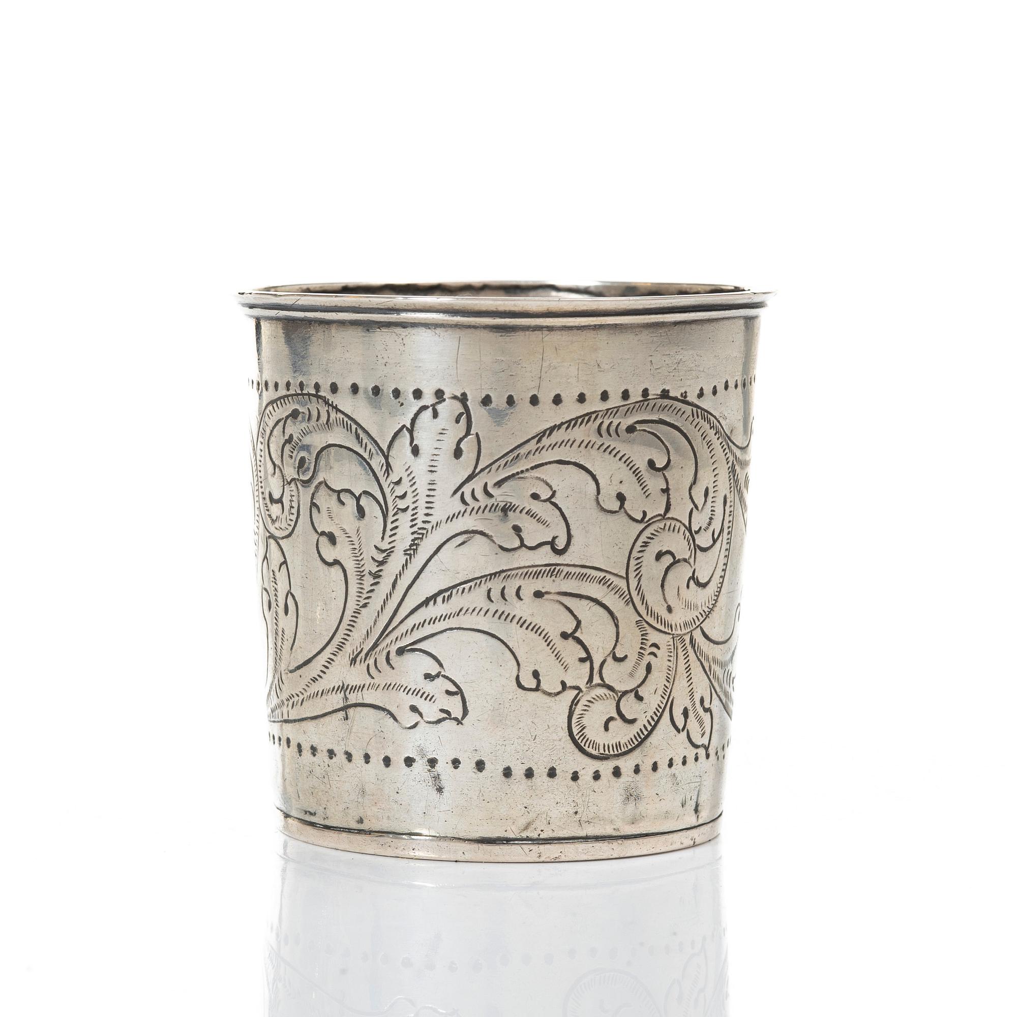 Johan Peter Olsen Rust, bägare, silver, Trondheim, Norge 1762.