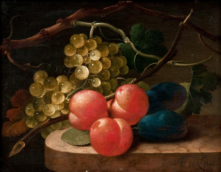 A De Lust, STILL LIFE WITH FRUITS.