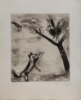 MARC CHAGALL, etching, signed.