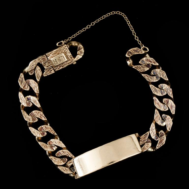 ARMBAND, 9k guld. Vikt ca60g.