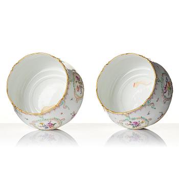 Ytterfoder, ett par, porslin. Meissen, 1890-tal.