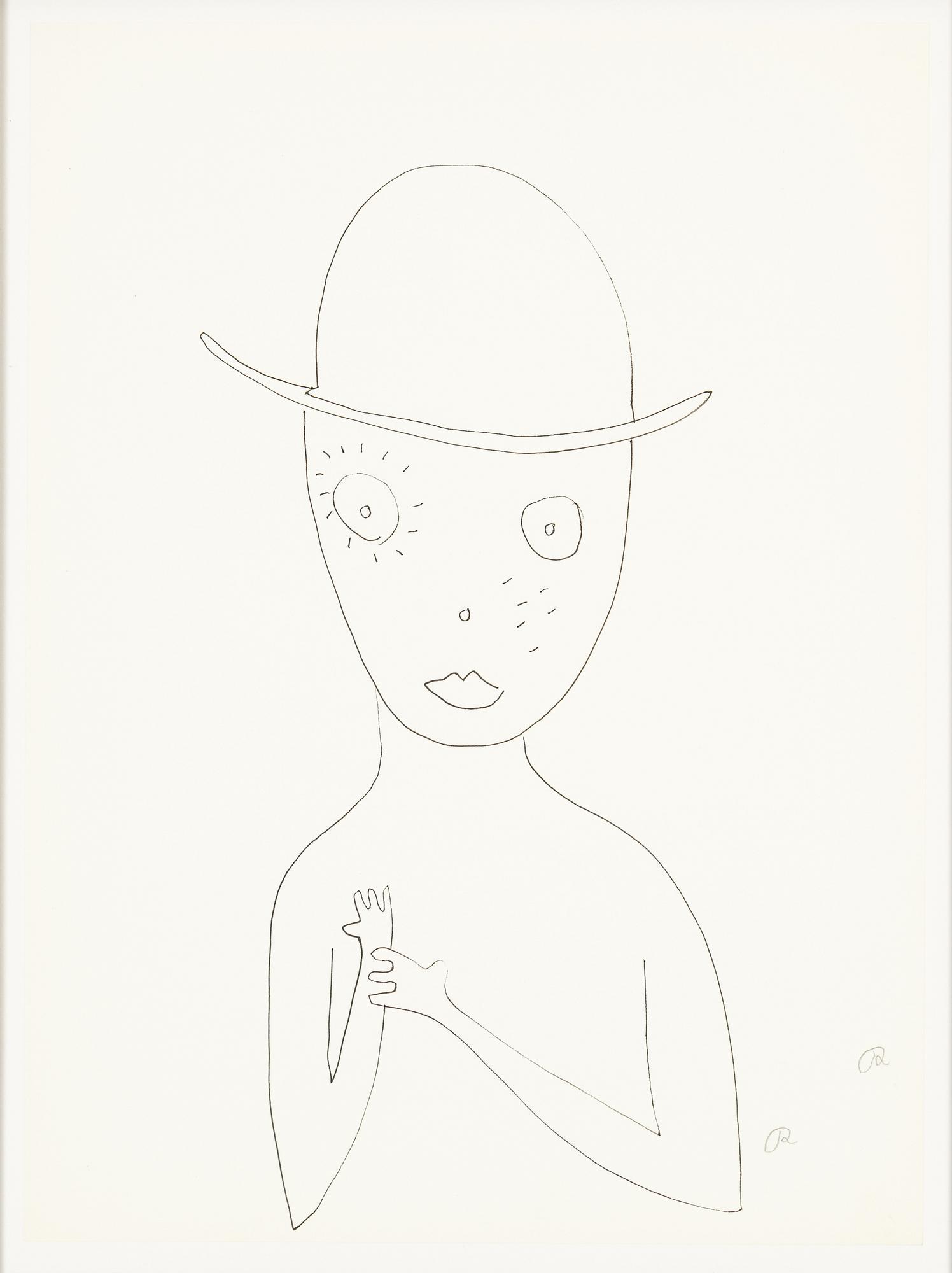 Roger Risberg, indian ink drawing, signed. Executed in 2008.
