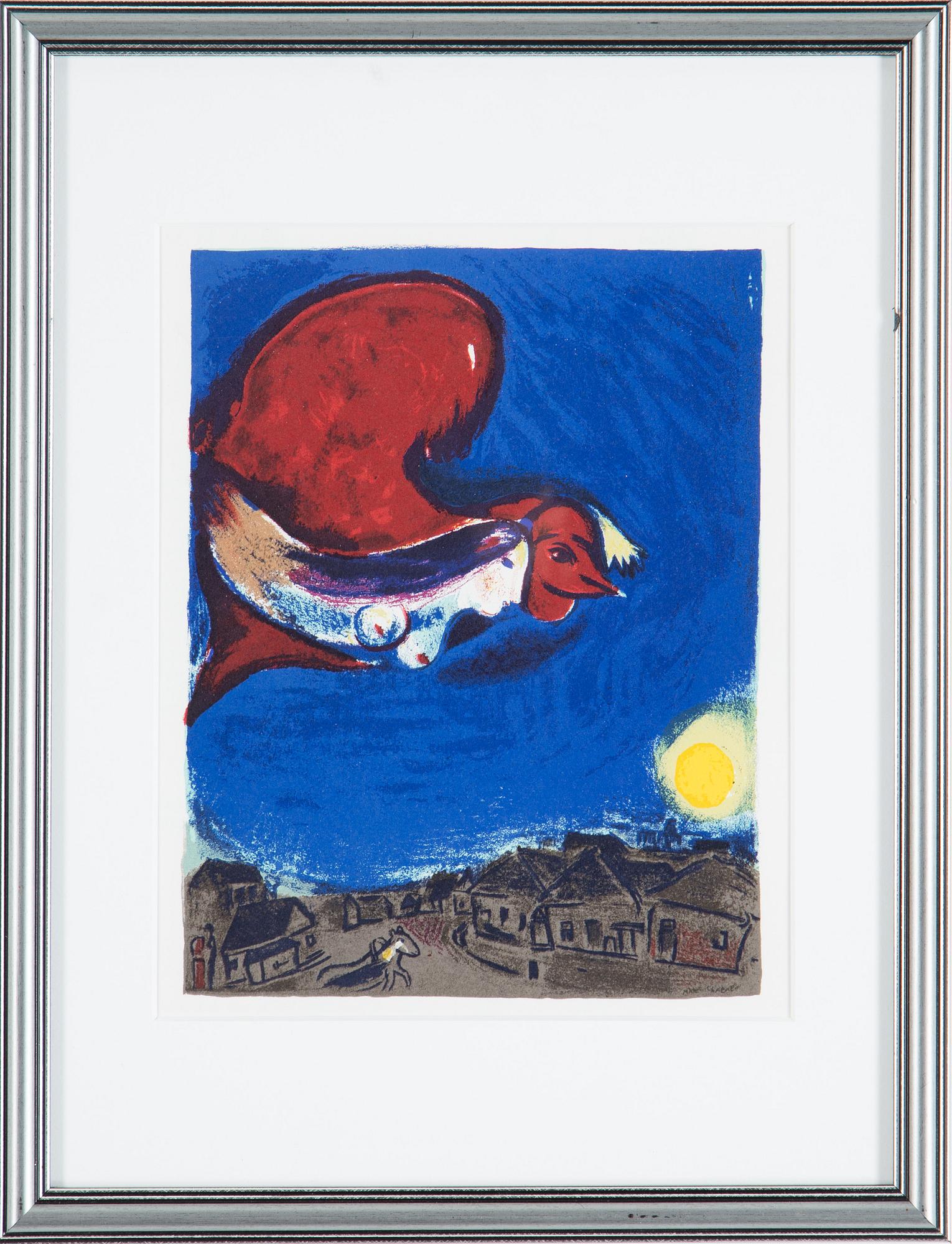 MARC CHAGALL, after, lithograph in clours, signed in the print, 1950.