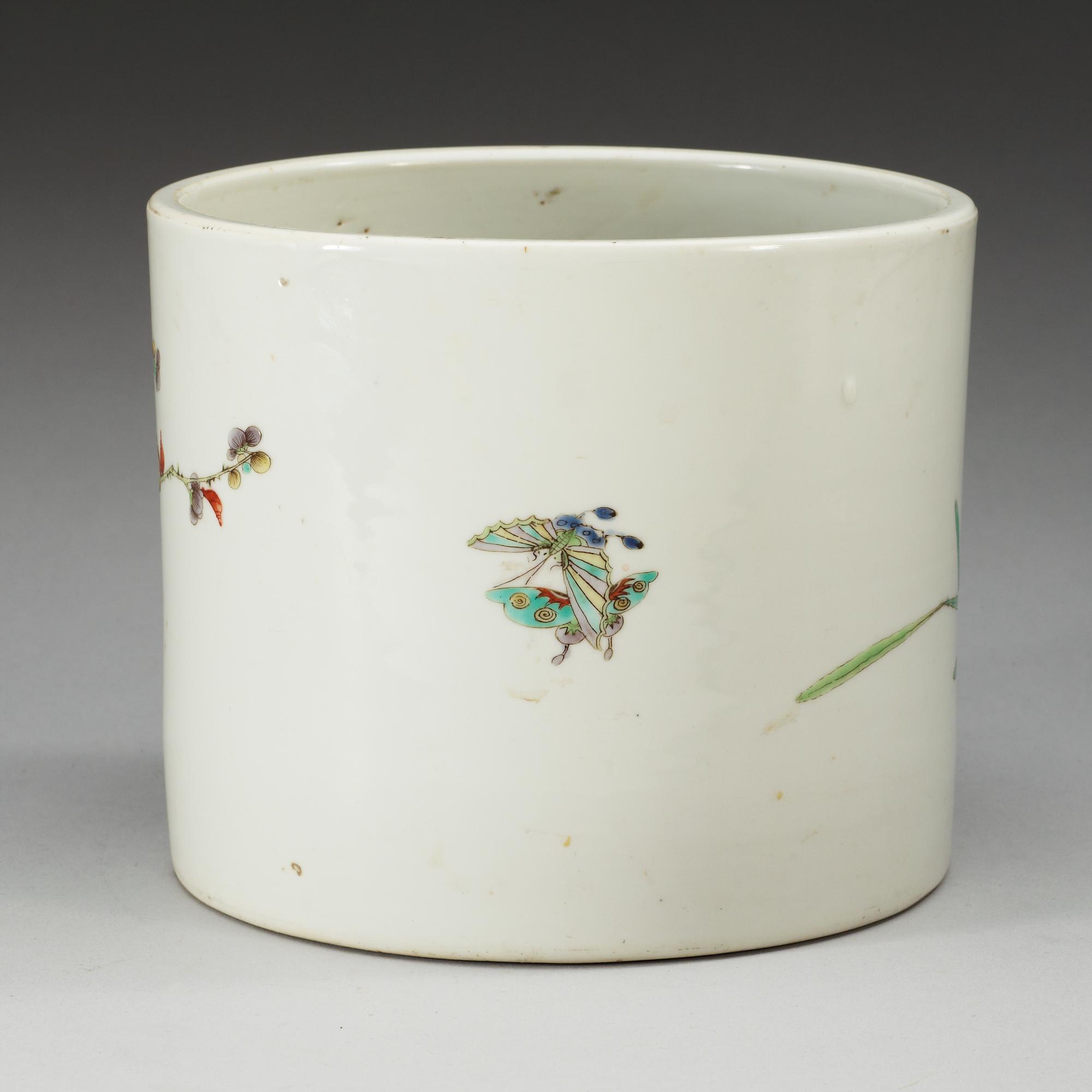 PENSELSTÄLL, porslin, Qing dynastin.