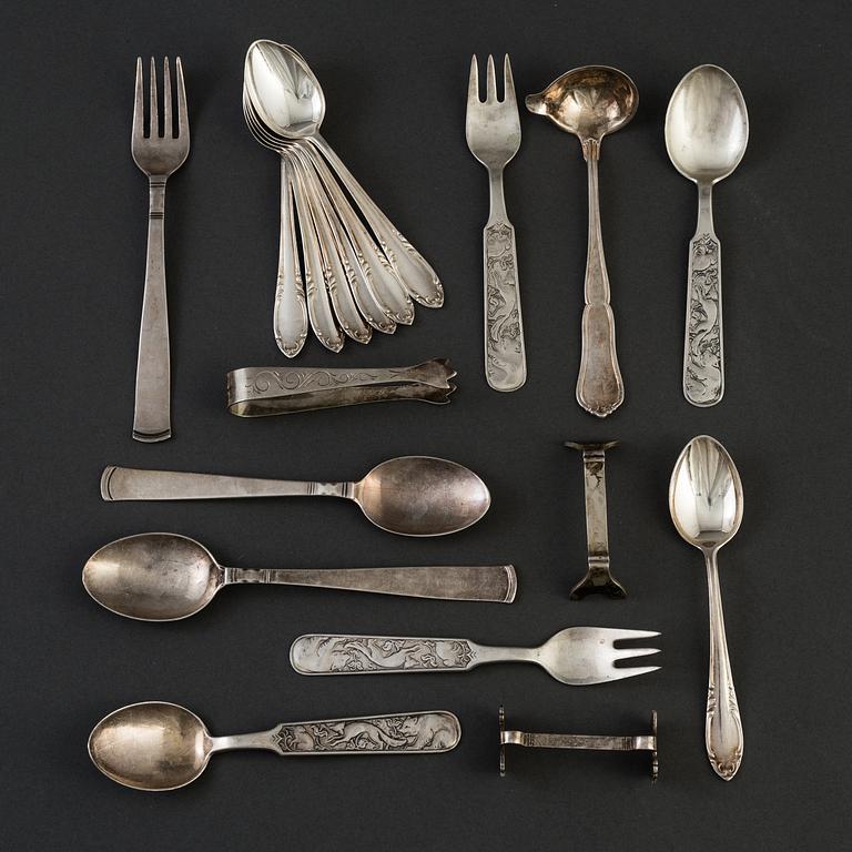 19th and 20th century silver spoons.