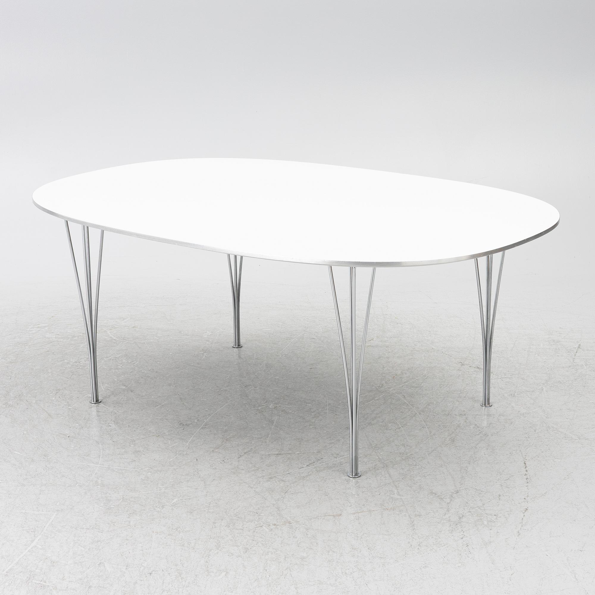 Bruno Mathsson & Piet Hein, table, “Superellipse”, Fritz Hansen, Denmark.