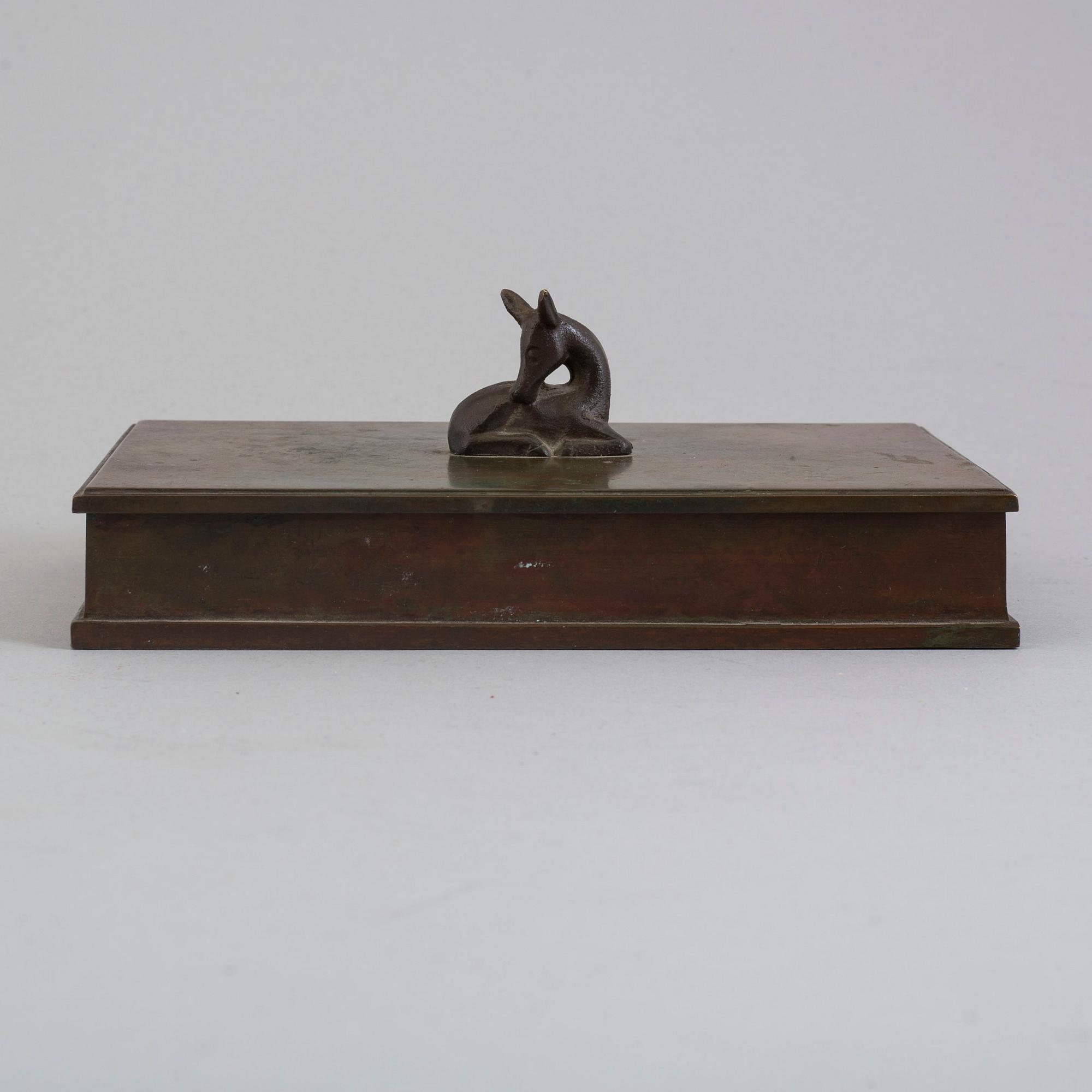 SUNE BÄCKSTRÖM, a bronze box from Malmö, 1930's.
