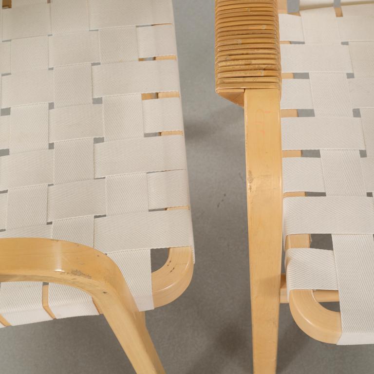 A pair model 45 chairs, designed by Alvar Aalto, 21st century.