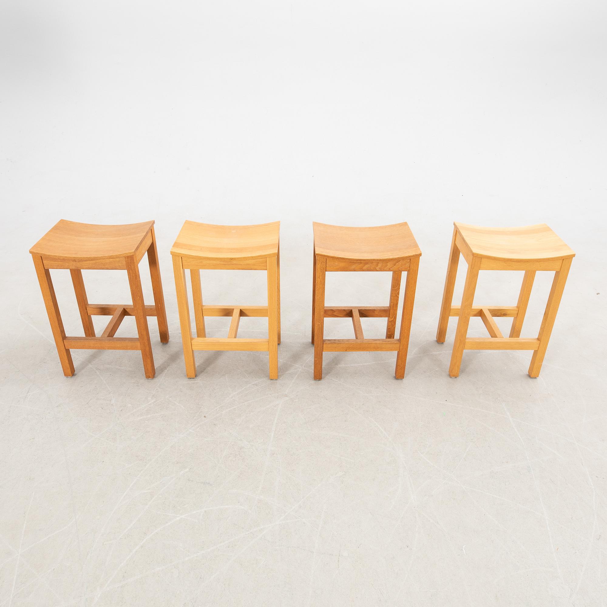 Jonas Lindvall, pallar, 4 st, "BI" ur serien Beatnik, de Nord, 1990-tal.