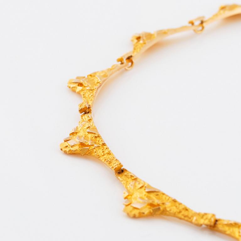 Björn Weckström, a 14K gold necklace "Golden Bridge", for Lapponia 1969.