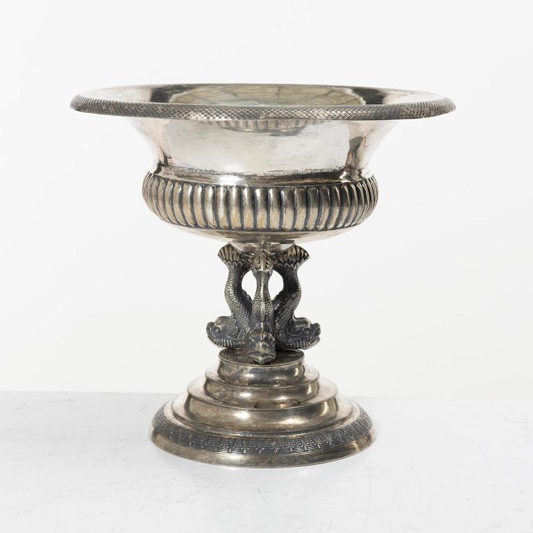 Goblet on foot, silver, Empire, Berlin, Germany, first half of the 19th century.