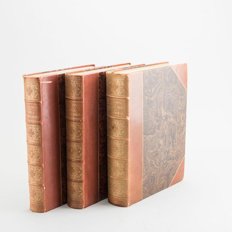 BÖCKER, 3 vol Osvald Sirén, "Gamla Stockholmshus" samt "Nickodemus Tessin dy:s studieresor.