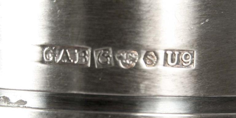 SERVIETTRINGAR, silver, 12 st.  CG Hallberg och GAB, Stockholm 1965.