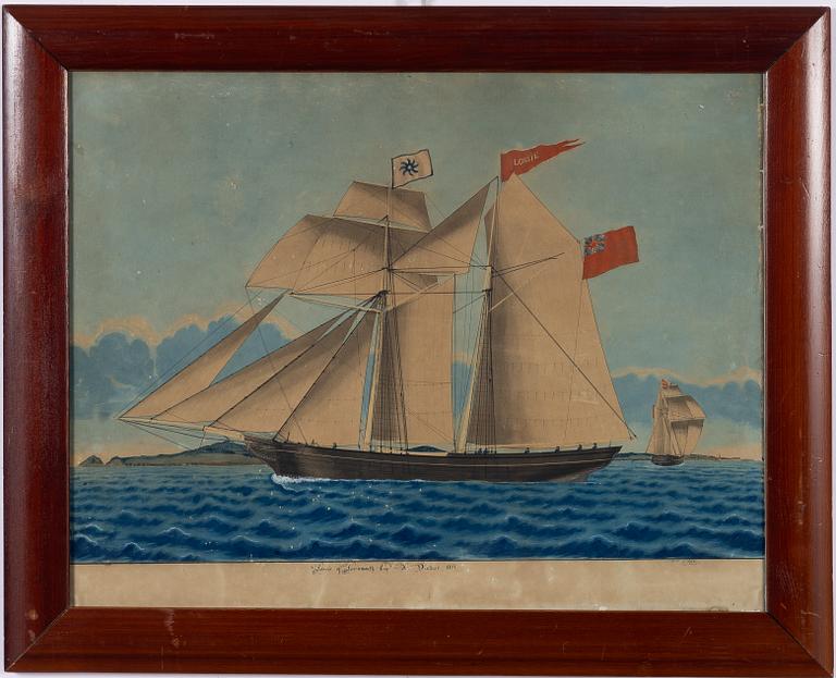 Jörgen Peter Olsen, the topsail schooner "Lossie" of Lossiemouth (Capt A Dockar).