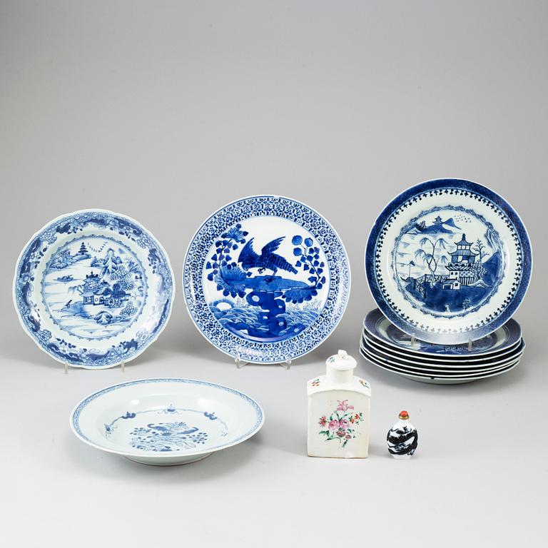 TALLRIKAR, 10 st, TEDOSA, Qingdynastin, 1700/1800-tal.