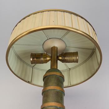 BORDSLAMPA, mässing, Sverige, 1920-tal.