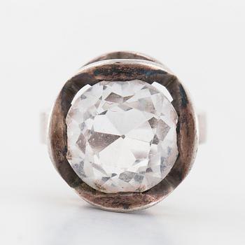 KARL-INGEMAR JOHANSSON, Göteborg, 1967, a faceted rock crystal ring.