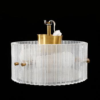 TAKLAMPOR, ett par, Carl Fagerlund, Orrefors, 1900-talets andra hälft, höjd ca 20 cm.