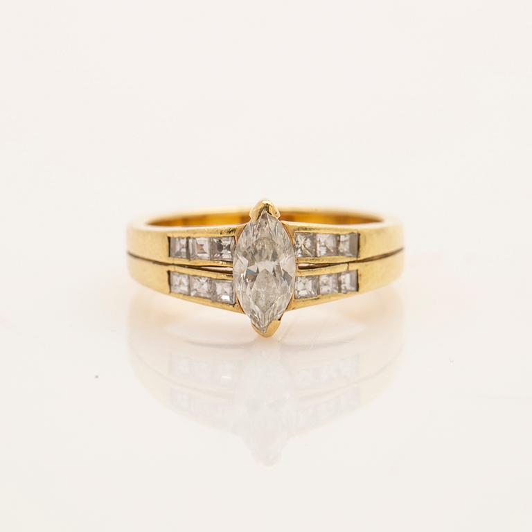 Ring, 18k med diamanter, Willy Wiemann.