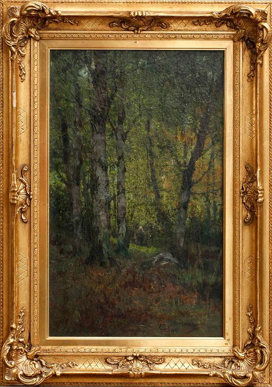 OKÄND KONSTNÄR, olja på duk, otydlig signatur, möjligen Ryssland. 1800/1900-tal.