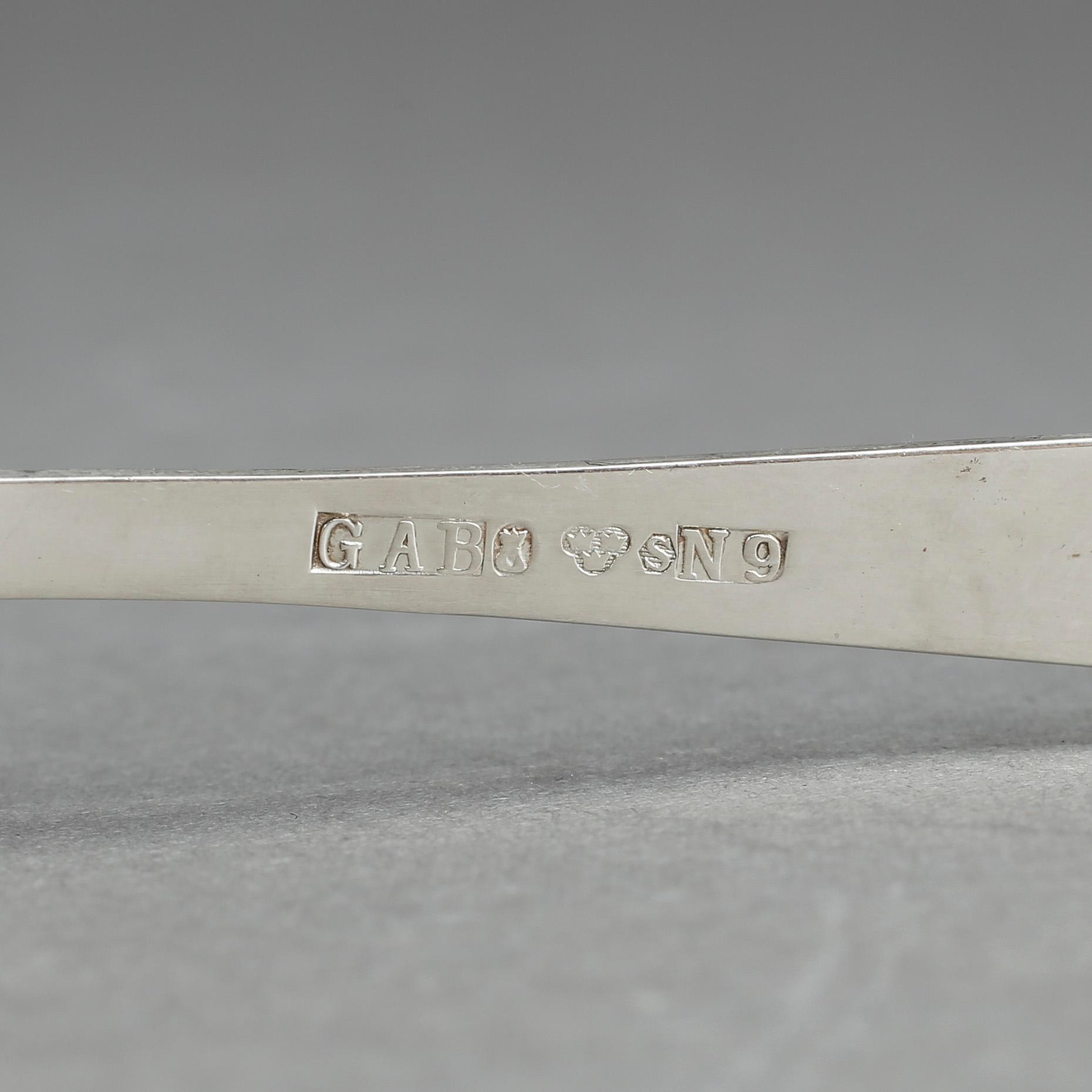 PARTI BESTICK, 27 delar,  silver, bla GAB, Stockholm, 1963. Total vikt ca 404g.