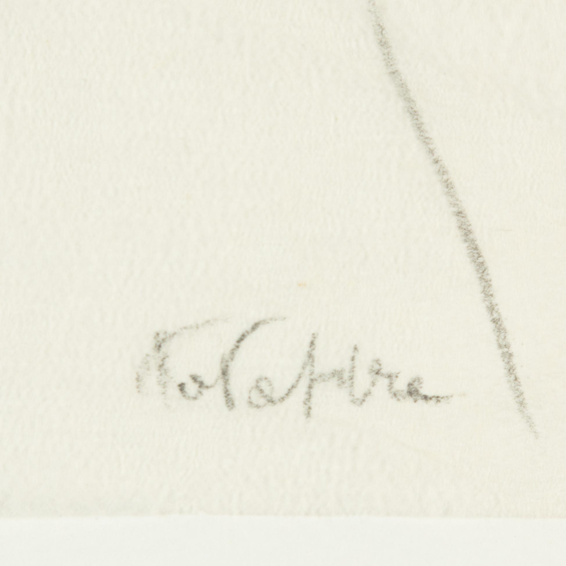 Ernesto Tatafiore, blandteknik på papper, signerad.