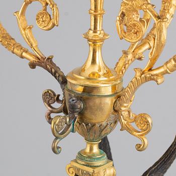 A presumably russian empire candelabra, 19th century.