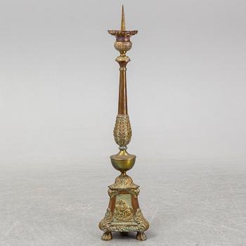 GOLVLJUSSTAKE, mässing och koppar, 1700-/1800-tal.
