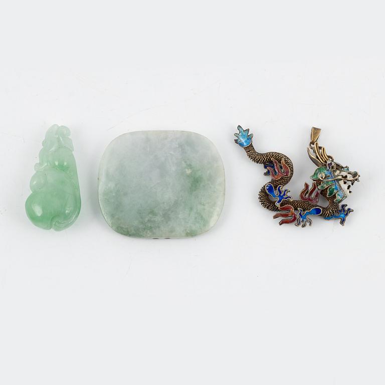 Three pendants, China, 20th century.