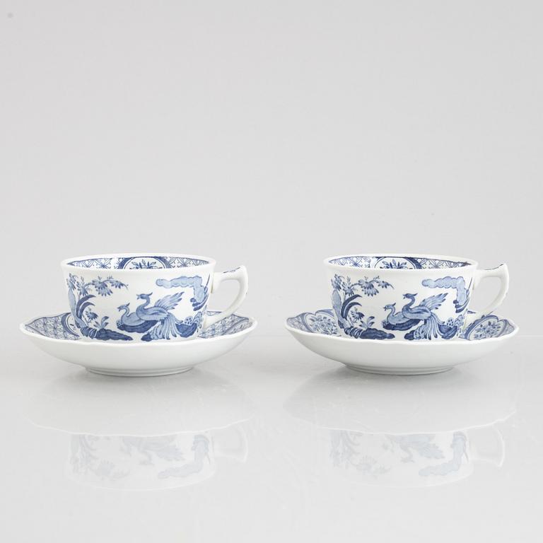 A 27-piece "Old Chelsea" tea set, Furnivals Ltd, England, first half of the 20th century.