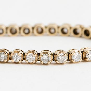 TENNIS BRACELET, 14K gold with 48 diamonds approx. 2.40 cts.