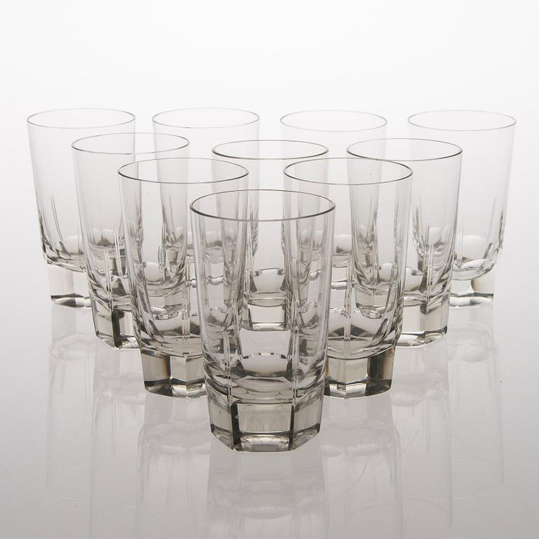 A 38-piece set of glassware from the first half of the 20th Century.