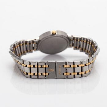 Corum, "Romulus", armbandsur, 24 mm, guld / stål, diamanter, quartz.