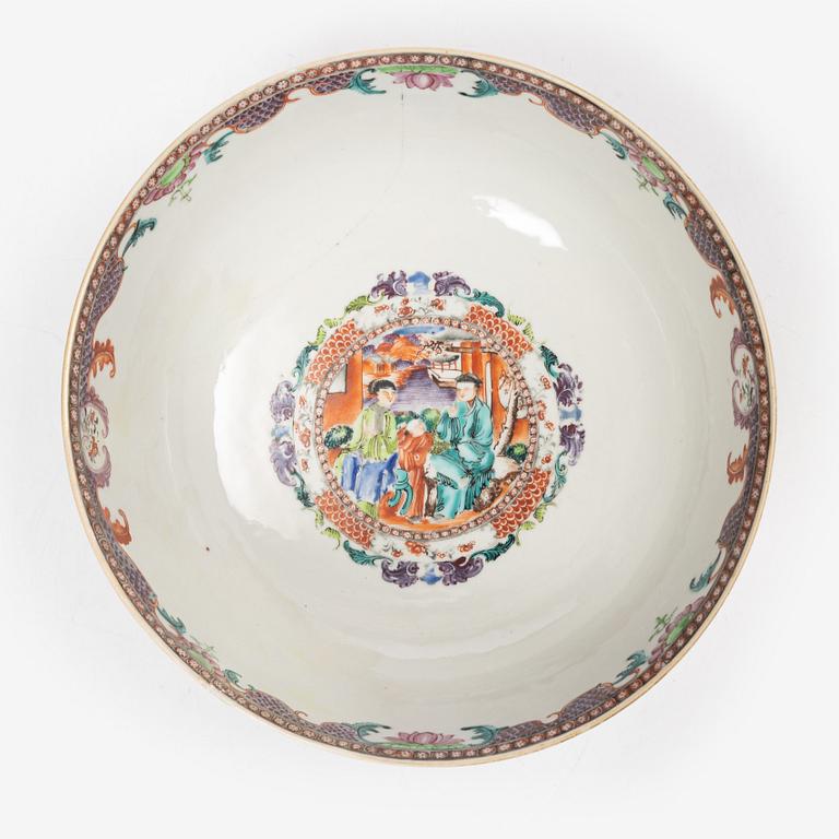 Bålskål, mandarinporslin, Kina, Qianlong (1736-95).