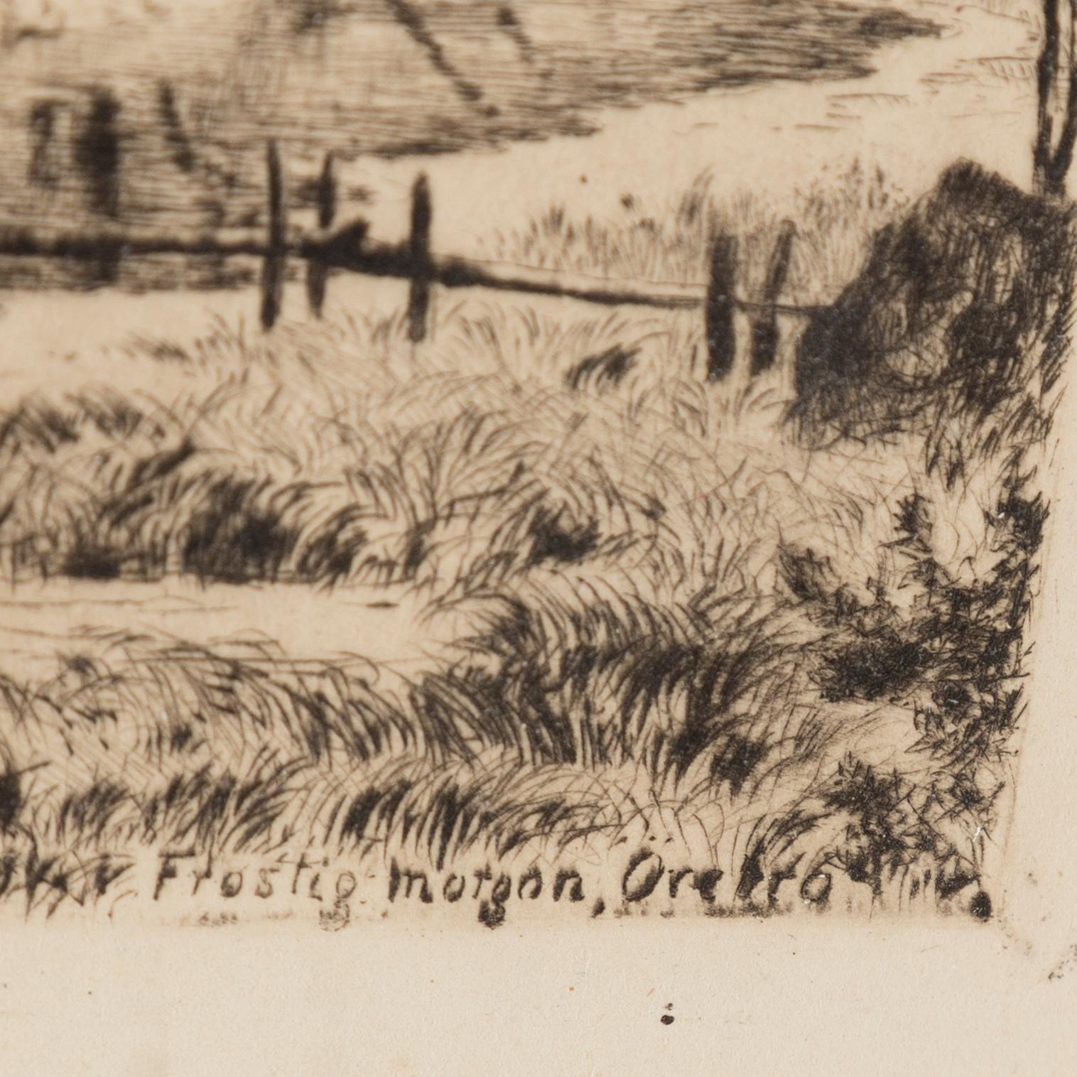 AXEL HERMAN HÄGG, Etching, 1885, signed in plate.