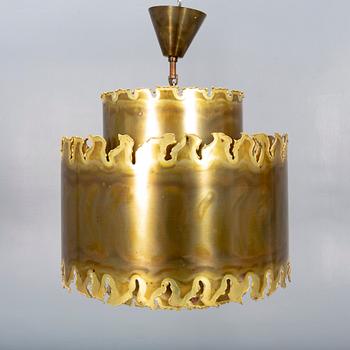 A set of brass ceiling pendant and wall lamp by Svend Aage Holm Sørensen later part of the 20th century.