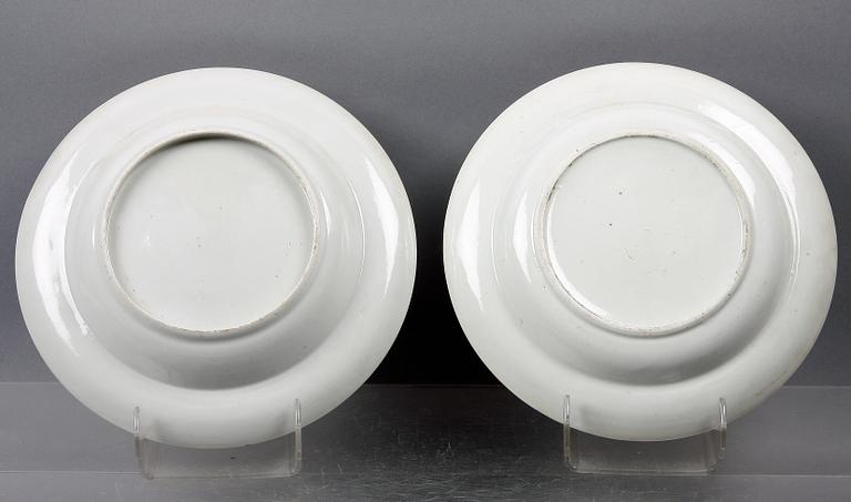 TALLRIKAR, 4 st, porslin, Kina 1800-tal.