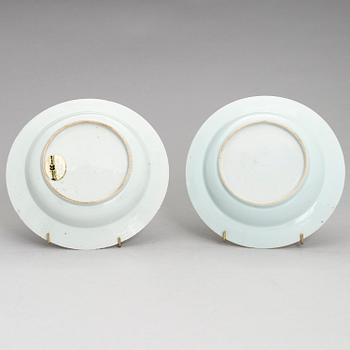 Two Chinese porcelain dishes, 18th Century.