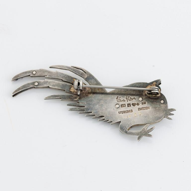 Wiwen Nilsson, brosch, sterlingsilver, fasan,