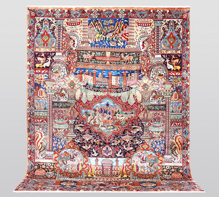 A carpet, Kashmar, ca 390 x 300 cm.